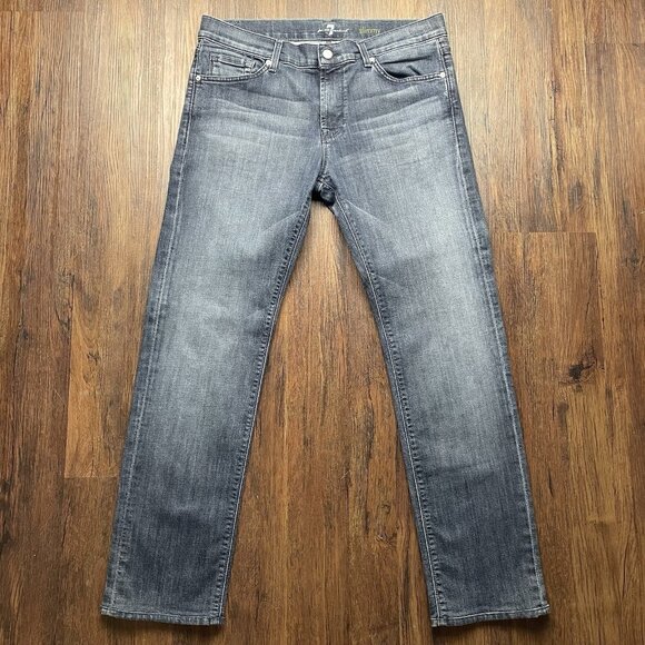 7 For All Mankind Jeans 34x31 Mens Slimmy Stretch Denim - Picture 1 of 10